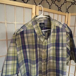 George Men's Plaid Button Down Shirt - Blue, Green, Red